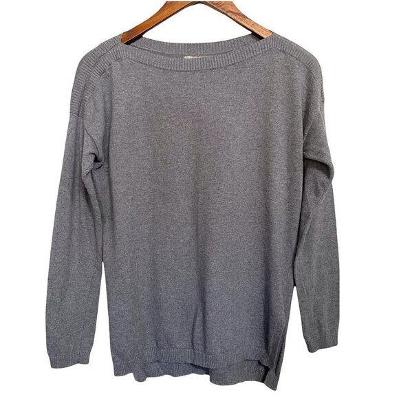Banana Republic Women's Gray Boat Neck Ribbed Trim Viscose Blend Sweater XS - Picture 1 of 8